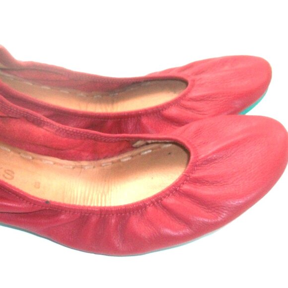 Tieks by Gavrieli Cardinal Red Nappa Leather Folding Comfort Ballet Flats - Picture 6 of 10